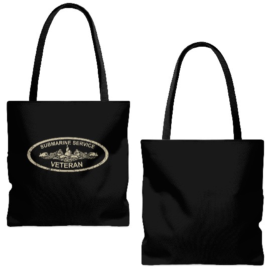 Vintage Us Navy Submarine Service Veteran T Tote Bags (AOP)