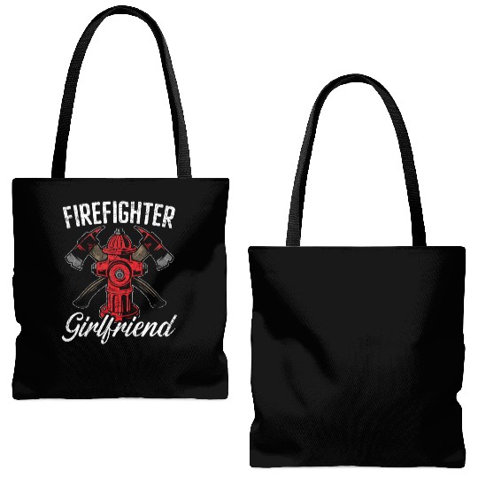 Firefighter Girlfriend Firefighting Fireman Fire Tote Bags (AOP)