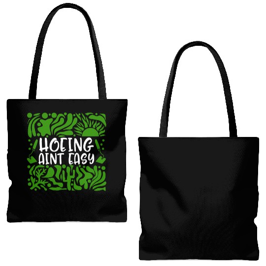 Vegetable Hoeing Tote Bags (AOP), Hoeing Ain't Easy,