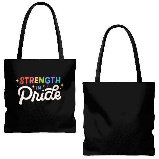 Strength in Pride month Design Tote Bags (AOP)