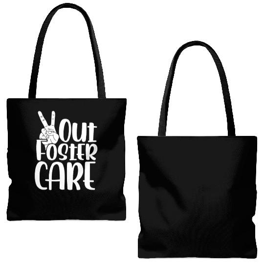 Peace Out Foster Care Adoption Tote Bags (AOP)