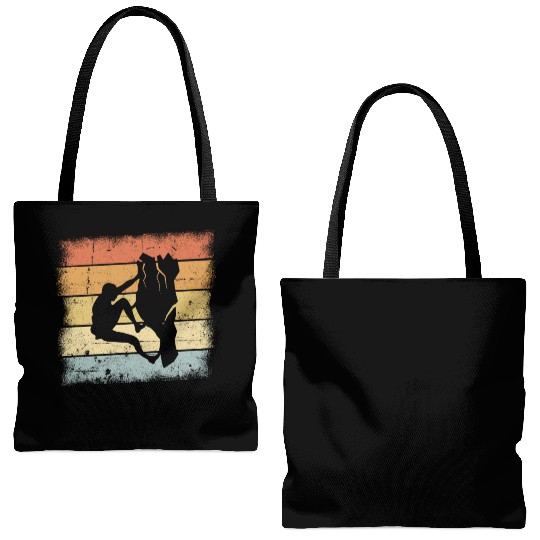 Mountaineering Motif Tote Bags (AOP)