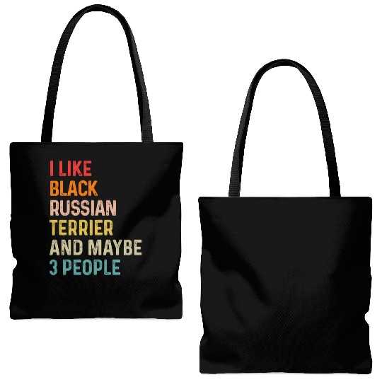 I Like Black Russian Terrier And Maybe 3 People Tote Bags (AOP)
