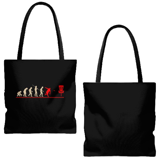 Disc Golf Evolution Frolf Frisbee Gift Discgolf Tote Bags (AOP)
