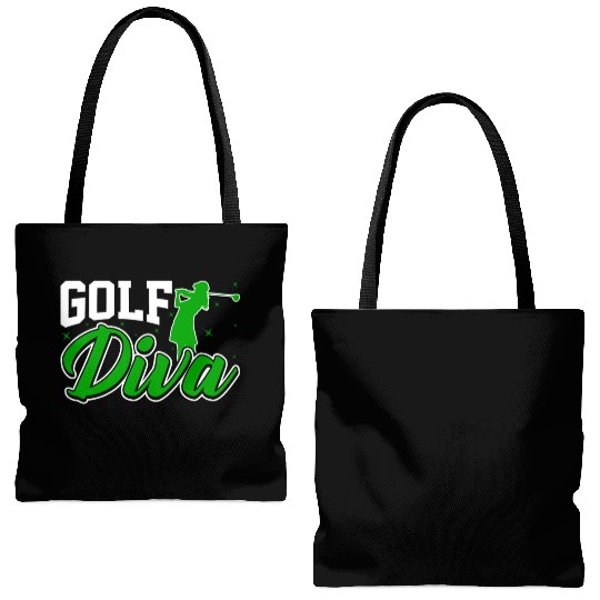 Golf Diva - Funny Golfing Golf Lover Women Lady Tote Bags (AOP)