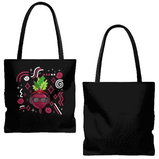 Beets Vegetable Tote Bags (AOP), Fresh Beets Wearing