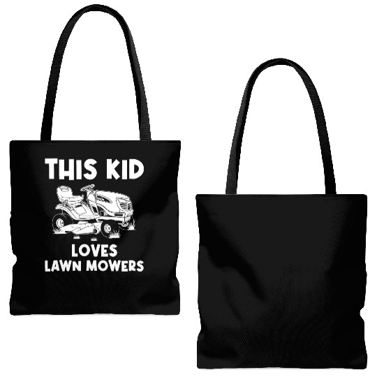 Funny Lawn Mowing Gift For Kids Lawn Mower Farm Tote Bags (AOP)