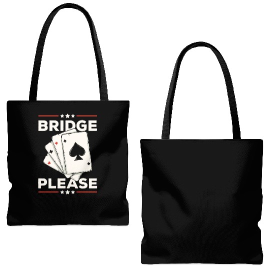Bridge Please Pun for a Bridge Master Tote Bags (AOP)