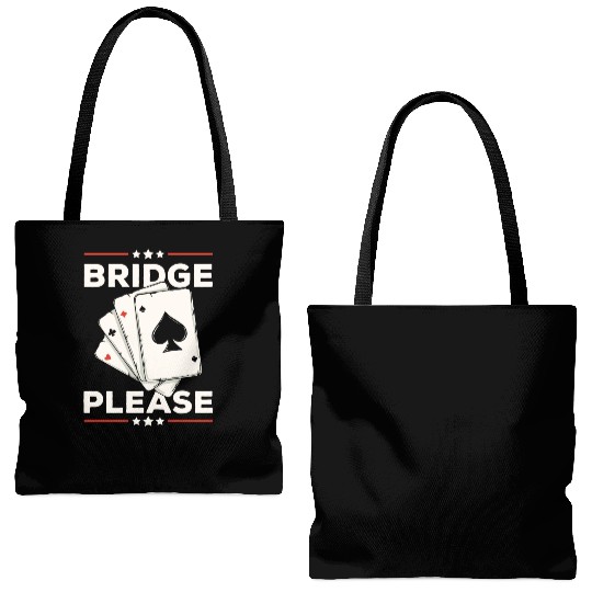 Bridge Please Pun for a Bridge Master Tote Bags (AOP)