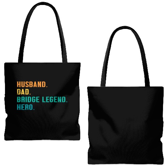 Card Game Bridge Quote for a Bridge Husband Tote Bags (AOP)