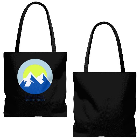 Support Ukraine! Loud Local Blue & Yellow Logo Tote Bags (AOP)