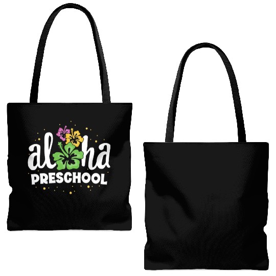 Aloha Preschool Pre-K Teacher First Day Back to Tote Bags (AOP)