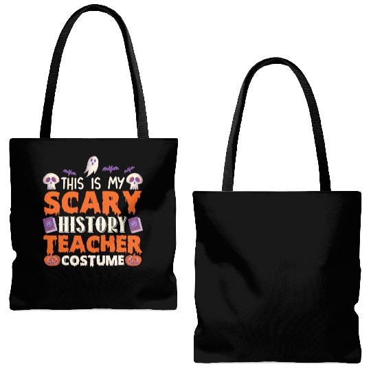 This is My Scary History Teacher Costume Halloween Tote Bags (AOP)