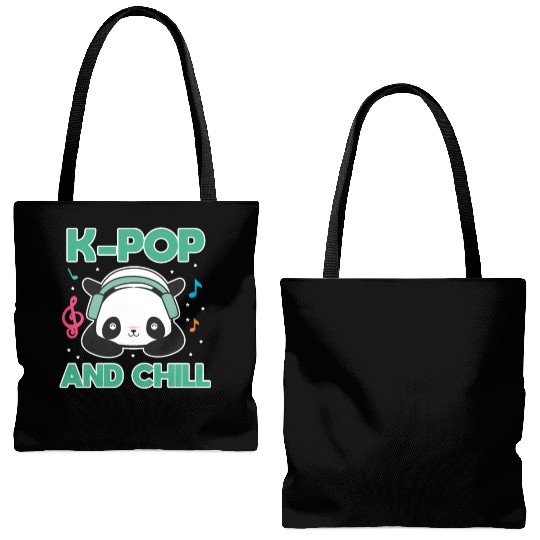 K-Pop and Chill Tote Bags (AOP)