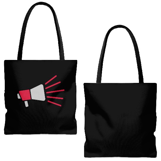 Loud speech icon megaphone Tote Bags (AOP)