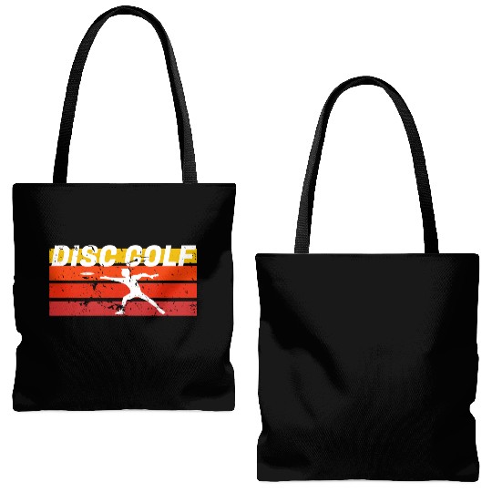 Disc Golf Vintage Tote Bags (AOP) Funny Frolf Distressed