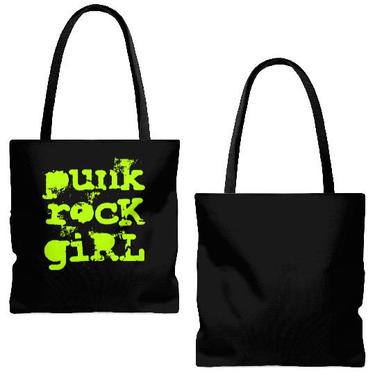 Punk Rock Girl Tote Bags (AOP)