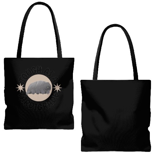 tough as a tardigrade,waterbear,science puns Tote Bags (AOP)