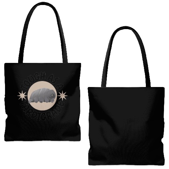 tough as a tardigrade,waterbear,science puns Tote Bags (AOP)