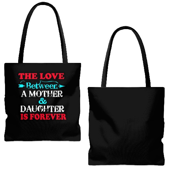 the love between mom and daughter Tote Bags (AOP)