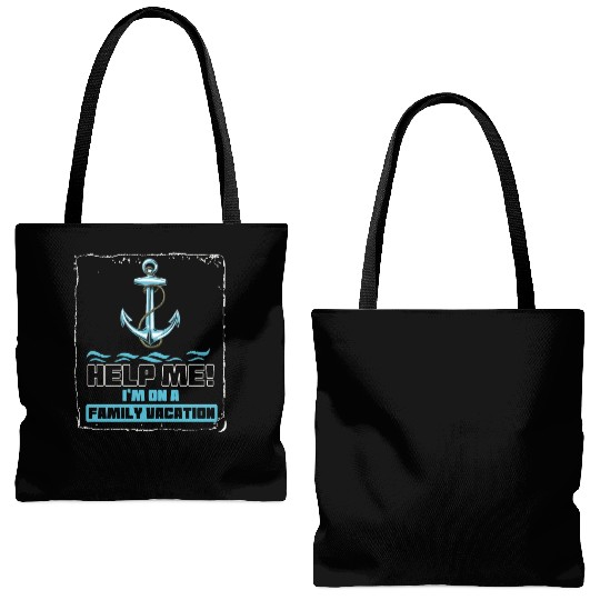 Help Me I'm On A Family Vacation Tote Bags (AOP)