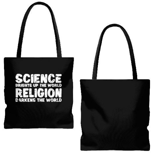 Atheist Atheism Anti Religion Securalism God Sucks Tote Bags (AOP)