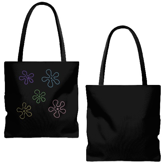 sponge bob flower pack Tote Bags (AOP)