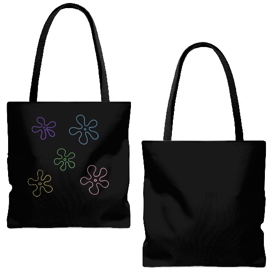 sponge bob flower pack Tote Bags (AOP)