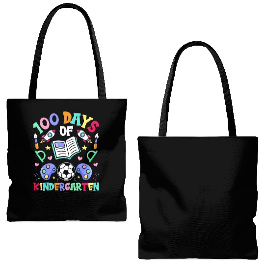 100 Days Of Kindergarten Sayings Cute Team Sweet Tote Bags (AOP)