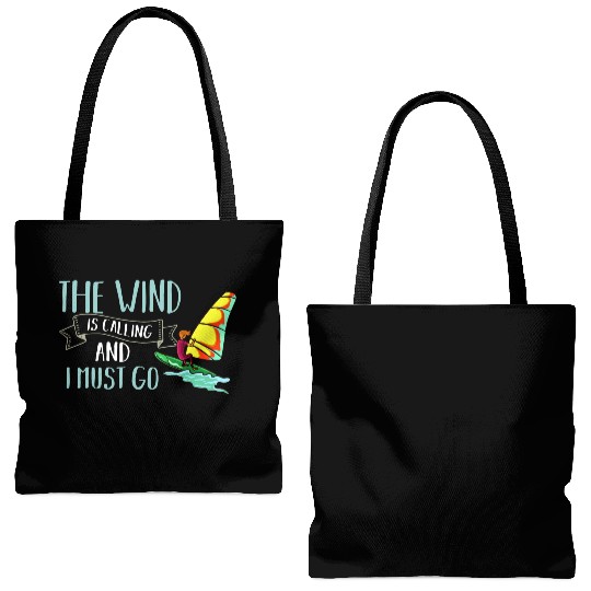 Windsurfing Board Sail Paddle Windsurfer Tote Bags (AOP)