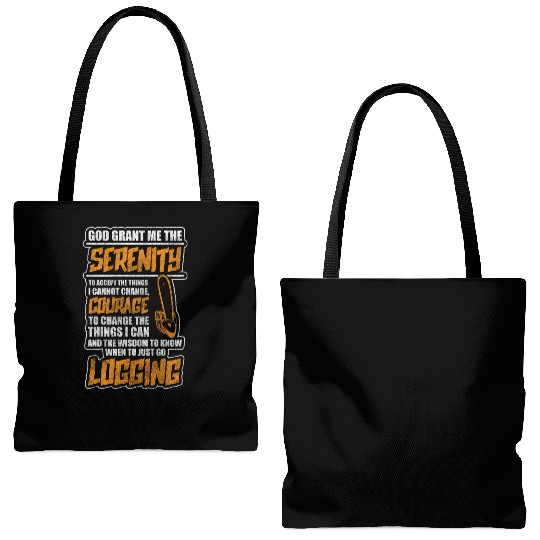 Lumberjack Chainsaw Chainsaw Tote Bags (AOP)