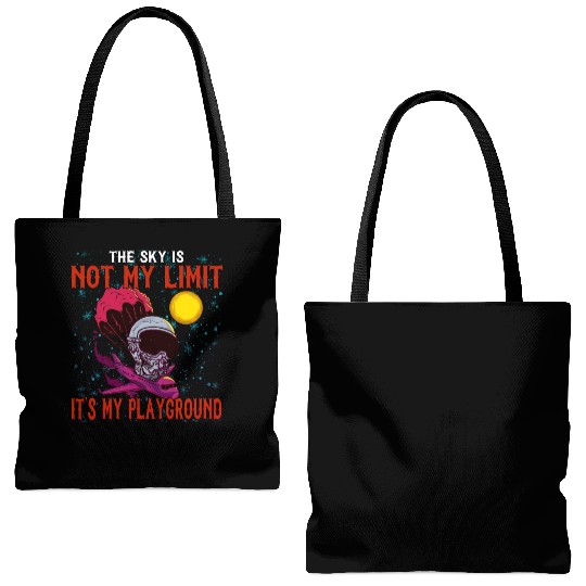 The Sky Is My Playground Skydive Funny Cute Tote Bags (AOP)