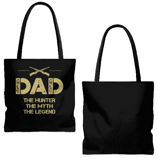 Dad the hunter the myth the legend Tote Bags (AOP)