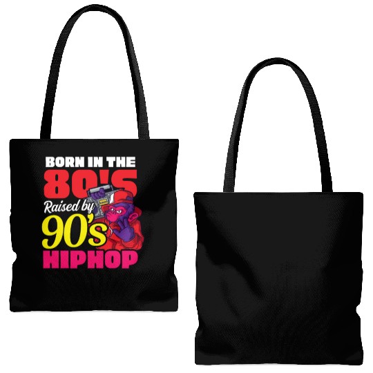 I Love The 90s Born In 80s Raised By 90s Hip Hop Tote Bags (AOP)