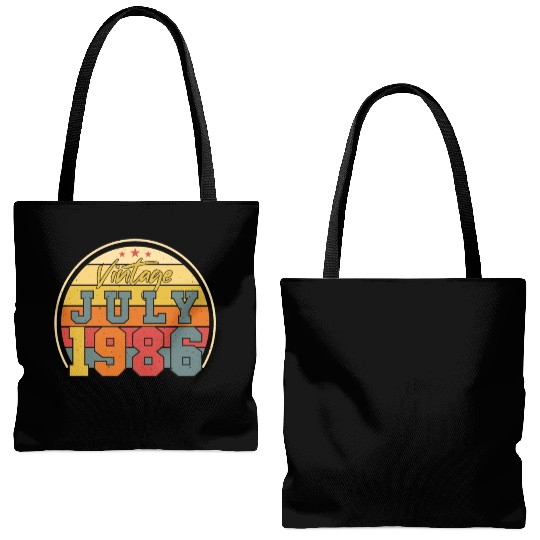 Birthday Greeting July 1986 Tote Bags (AOP)