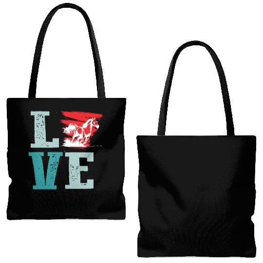 Horse Girl Horseback Riding Pony Lover Ranch Owner Tote Bags (AOP)