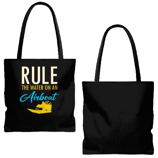Airboat Fanboat Airboating Planeboat Swamp boat Tote Bags (AOP)