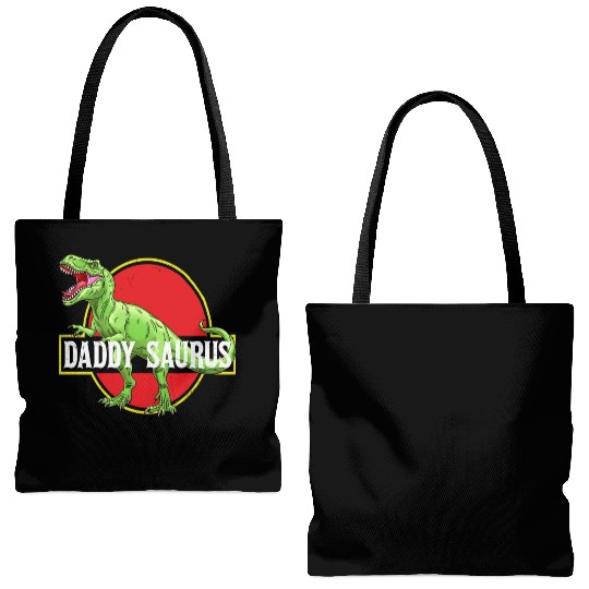 Daddysaurus Papasaurus Tote Bags (AOP)