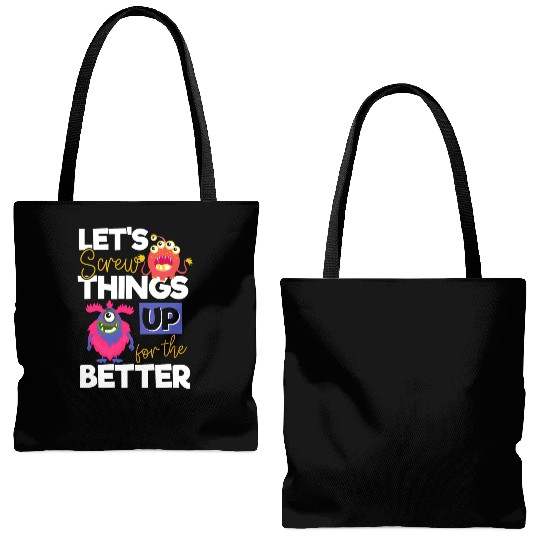 Monster Comic Little Sister Tote Bags (AOP)
