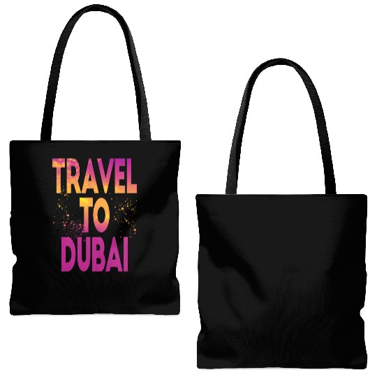 Travel To Dubai Tote Bags (AOP)