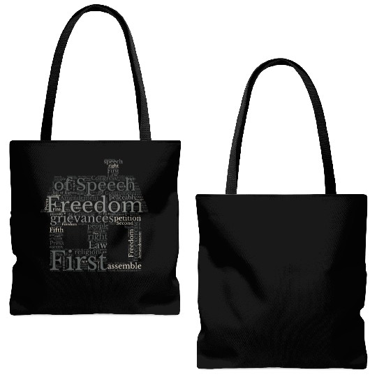 Freedom Of Speech - Wordcloud Tote Bags (AOP)