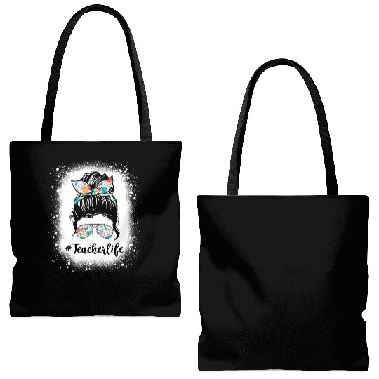 Messy Bun bleached x Teacher Life Tote Bags (AOP)