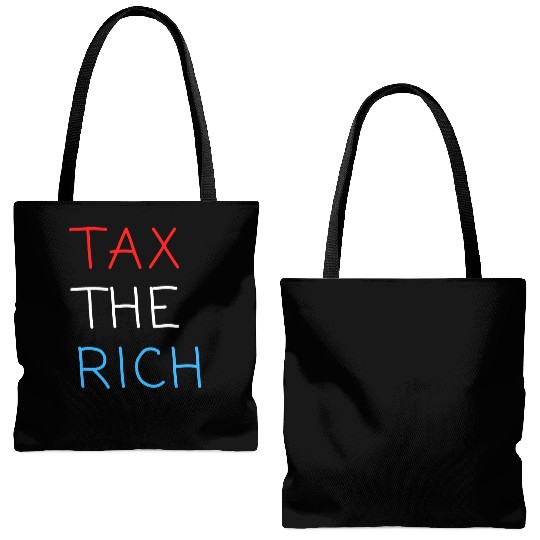 TAX THE RICH (Red, White and Blue letters) Tote Bags (AOP)