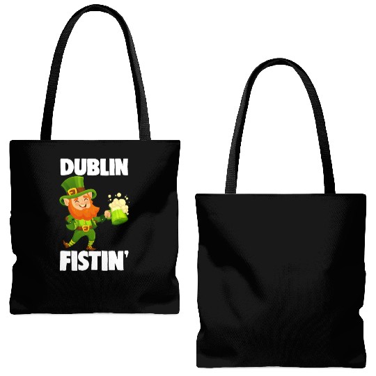 Dublin Fistin St. Patrick's Day Drinking Tote Bags (AOP)