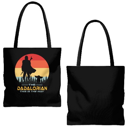 Funny The Dadalorian This is The Way,Fathers Day Tote Bags (AOP)