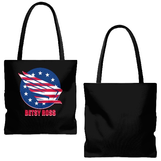 Patriotism USA Betsy Ross Flag Stars Stripes Eagle Tote Bags (AOP)