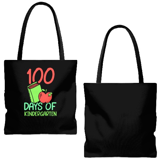 100 Days Of Kindergarten Sayings Cute Sweet Team Tote Bags (AOP)