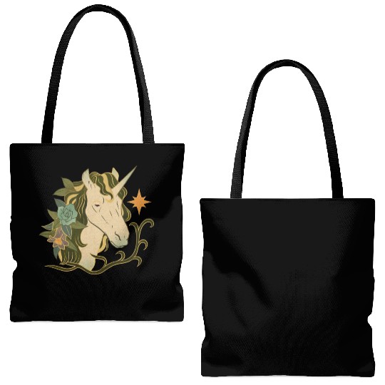 Sad Unicorn Tote Bags (AOP)