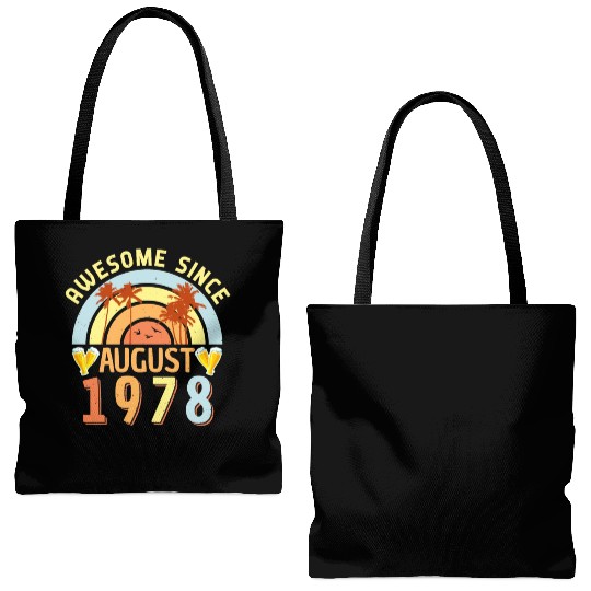 August 1978 Retro Tote Bags (AOP)