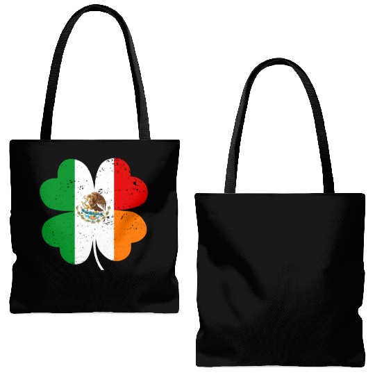 Irish Mexican Flag Mexico Ireland St Patrick's Day Tote Bags (AOP)